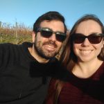 My husband and I in a vineyard in Stuttgart, Germany